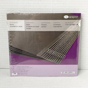 2006 Creative Memories Sentiments 12 Black Scrapbook Pages 7 x 7